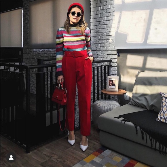 Zara high waisted belted pants - Picture 10 of 16